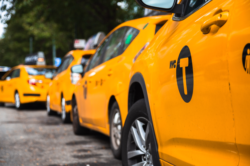 image of yellow taxi